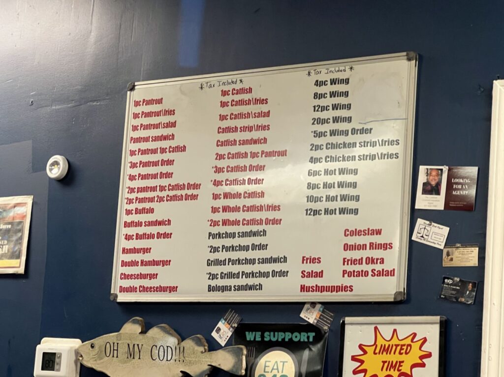 Harveys fish house Menu 4